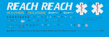 Peddinghaus-Decals 1/32 4023 EC 135 Reach Rescue Helicopter Air Medic Network N313RX