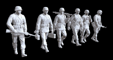 Peddinghaus 3 D Druck 1/72 72F075 6 Soldiers of the Waffen SS walking