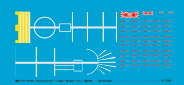 Peddinghaus-Decals 1:700 3246 Japonese carrier Kaga 1930