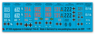 Peddinghaus-Decals 1/48 1030 hunting tanks of the final battle in the Reich