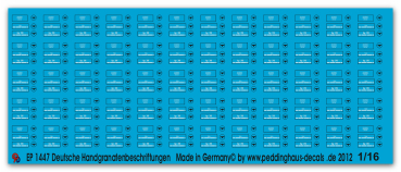 Peddinghaus-Decals 1:161447 markings for german handgrenades