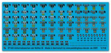 Peddinghaus-Decals 1:16 0845 Waffen SS insignia and uniform details
