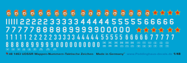 Peddinghaus-Decals 1:48 1463 UDSSR Wappen-Nummern-Taktische Zeichen