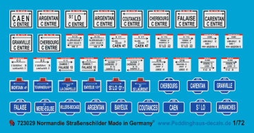Peddinghaus-Decals 1:72 3029 Straßenschilder in der Normandie