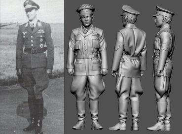 Peddinghaus 3 D Druck Luftwaffe Acces 1/32 35014 Stuka Ass Paul Werner Hozzel