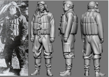 Peddinghaus 3 D Druck 1/32 32145 Japan Piloten Asse der Marine Hideo Watanabe, Zero