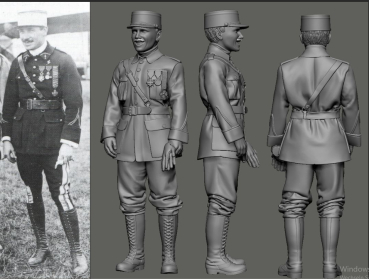 Peddinghaus 3 D Druck 1/48 48490  WWI French Aces "Les Cigognes" Romanet
