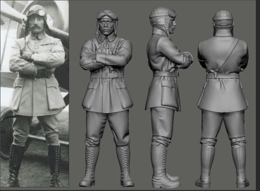 Peddinghaus 3D Druck 1-32 32166 WWI French Balloon Busters Pinsard