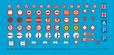 Peddinghaus-Decals 1/48 3724 Alte deutsche Verkehrszeichen