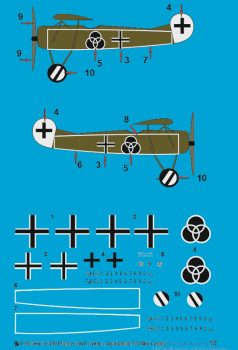 Peddinghaus-Decals 1/72 3745 Fokker E.V Friedrich Altemeier, Jasta 24, Frankreich , August/September 1918