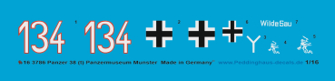 Peddinghaus-Decals 1/16 3786 Panzer 38 (t) Panzermuseum Munster