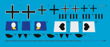 Peddinghaus-Decals 1/48 3794 Fokker D.VII (ALB late  production) Marinefeldjasta Hans Goerth und Gerhard Hubrich