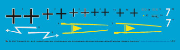 Peddinghaus-Decals 1/72 3797 Fokker D.VII (ALB späte Production) Carl-August von Schönebeck-Günther Schuster-Alfred Fischer