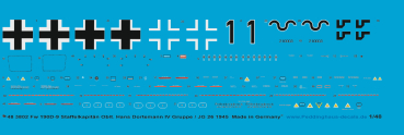 Peddinghaus-Decals 1/48 3802 FW 190 D-9 Staffelkapitän Hans Dortemann IV Gruppe / JG 26 1945