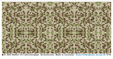 Peddinghaus-Decals 1:16 3805 Waffen SS Fallschirmjäger Tarnuniformen