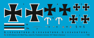 Peddinghaus-Decals 1:72 3972 Albatros D.II Renatus Theiller, Jasta 5, Gonnelieu and Boistrancourt/France, Febvruary/March 1917