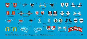Peddinghaus-Decals 1:60 3928 U-Boot Wappen No 2