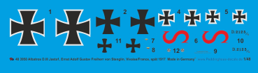 Peddinghaus-Decals 1:48 3950 Albatros D. III, Jasta 12, Paul Osterroht, Aubigny/France, March 1917