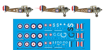 Peddinghaus-Decals 1:72 3990 Sopwith Dolphin Aces of WW I, Part 1 (87 Sqn Raf early)