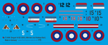 Peddinghaus-Decals 1:72 4046 Breguet 14 B2 USAS (96th Aero incl. Koblenz-Raid)