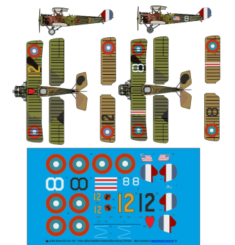 Peddinghaus-Decals 1:48 4084 Salmson 2A2 USAS - Part 1: 1st Aero (William Erwin/Arthur Easterbrook/Byrne Baucom) & 88th Aero
