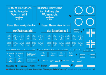 Peddinghaus-Decals 1/48 4089 Panzerjäger Triebwagen