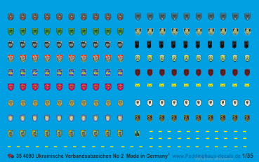 Peddinghaus-Decals 1/35 4090 Ukrain unit arm patches No 2 2022