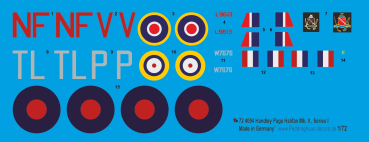 Peddinghaus-Decals 1:72 4094 Handley Page Halifax Mk II, Series I