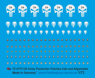 Peddinghaus-Decals 1/72 4175 US Army Punischer Patches