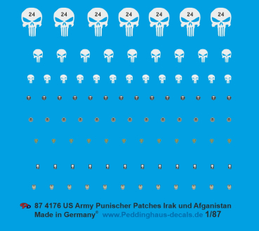 Peddinghaus-Decals 1/87 4176 US Army Punischer Patches