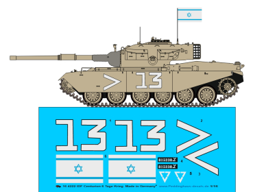 Peddinghaus-Decals 1:16 4222 IDF Centurion 6 Tage Krieg