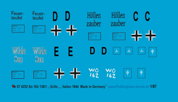 Peddinghaus-Decals 1/87 4252 Sd. Kfz 138/1 " Grille " Italy 1944