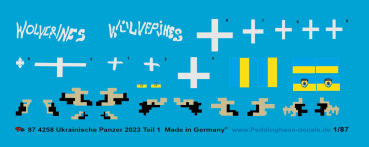 Peddinghaus-Decals 1/87 4258 Ukrainian tanks 2023 Teil 1
