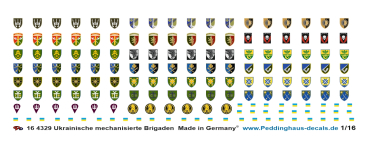 Peddinghaus-Decals 1/16 4329 Ukrainische mechanisierte Brigaden