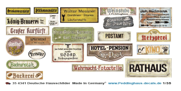 Peddinghaus- Decals 1/35 4341 german comecial signs for houses