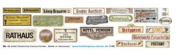 Peddinghaus-Decals 1/48 4342 german comecial house plates