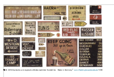 Peddinghaus-Decals 1/35 4410 german and english roadsigns Afrika