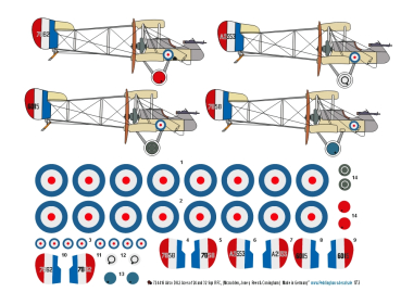 Peddinghaus-Decals 1/72 4416 Airco DH.2 Aces of 29 and 32 Sqn RFC,  (Mccudden, Jones, Rees & Coningham)
