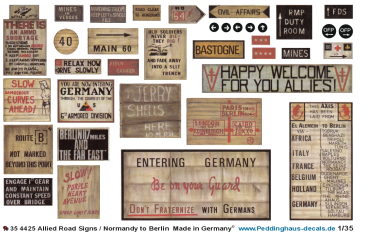 Peddinghaus-Decals 1/35 4425 Allied Road Signs / Normandy to Berlin