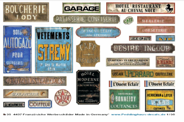 Peddinghaus-Decals 1/35 4437 French bussines signs