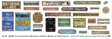 Peddinghaus-Decals 1/48 4438 Französische Werbeschilder