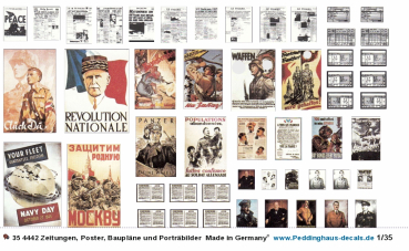 Peddinghaus-Decals 1/35 4442 newspapers - poster- wallpictures