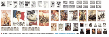 Peddinghaus-Decals 1/48 4443 Zeitungen, Poster, Baupläne und Porträtbilder