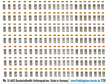 Peddinghaus-Decals 1/35 4482 Uniformpatches german modern airforce
