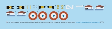 Peddinghaus-Decals 1/72 4560 Spad S.XIII late, SPA 95 (Blériot built): Hugues, Valdene