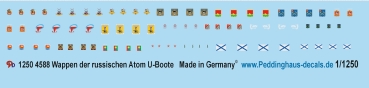 Peddinghaus-Decals 1/1250 4588 Wappen der russischen Atom U-Boote