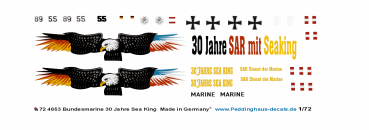 Peddinghaus-Decals EP 4653 1/72 Bundesmarine 30 Jahre Seaking