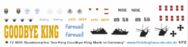 Peddinghaus-Decals EP 4655 1/72 Bundesmarine Sea King Goodbye King