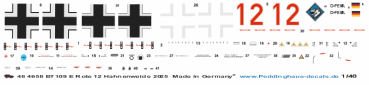 Peddinghaus-Decals 1-48 4658 BF 109 E Rote 12 Hahnenweide 2025
