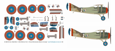 Peddinghaus-Decals 1/72 4665 US Aces 94th Aero Part 1 Edward Rickenbacker Decals